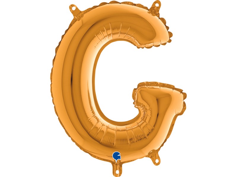 PALLONE MYLAR LETTERA " G " ORO 35CM - L'Officina delle feste