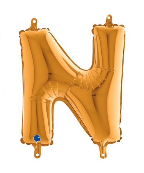 PALLONE MYLAR LETTERA " N " ORO 35CM - L'Officina delle feste