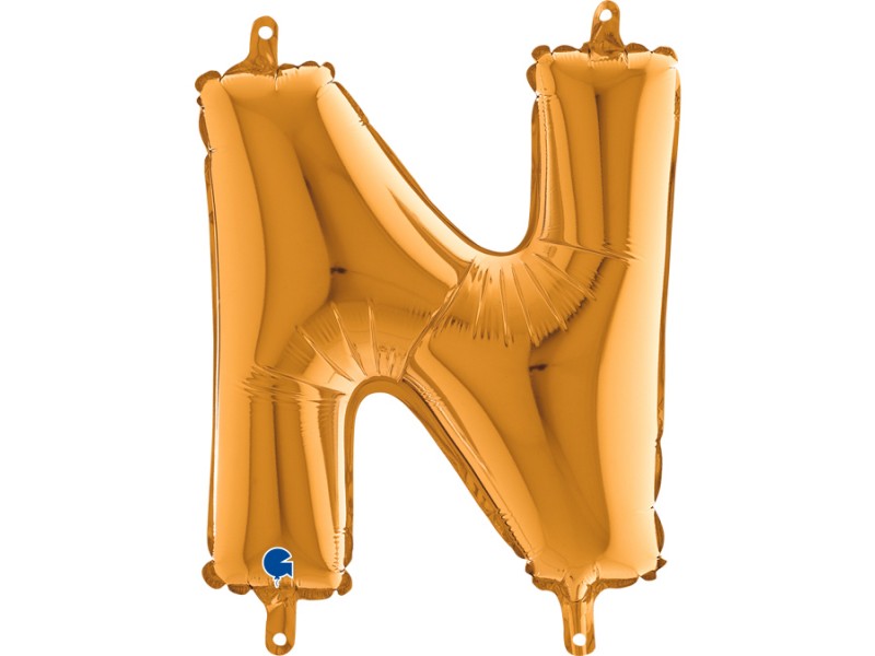 PALLONE MYLAR LETTERA " N " ORO 35CM - L'Officina delle feste