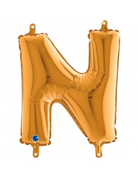 PALLONE MYLAR LETTERA " N " ORO 35CM - L'Officina delle feste