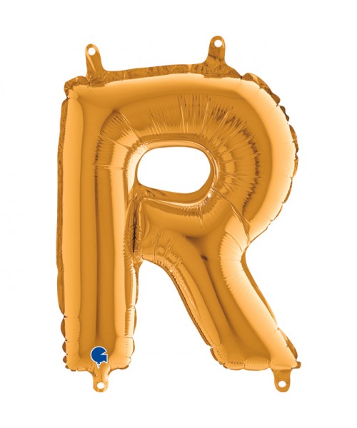 PALLONE MYLAR LETTERA " R " ORO 35CM - L'Officina delle feste