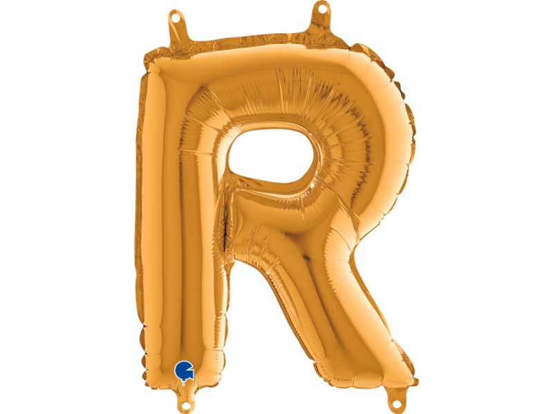 PALLONE MYLAR LETTERA " R " ORO 35CM - L'Officina delle feste