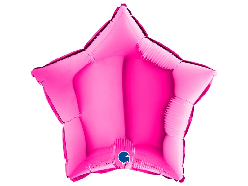 PALLONE MYLAR STELLA 18" FUCSIA CM. 45 - L'Officina delle feste