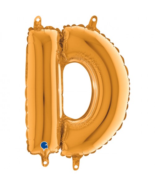 PALLONE MYLAR LETTERA " D " ORO CM. 35 - L'Officina delle feste