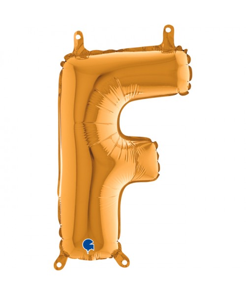 PALLONE MYLAR LETTERA " F " ORO CM. 35 - L'Officina delle feste