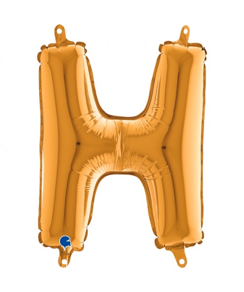 PALLONE MYLAR LETTERA " H " ORO CM.35H - L'Officina delle feste