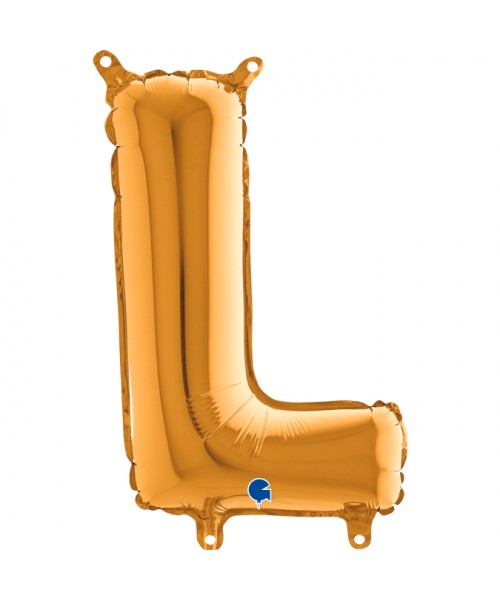 PALLONE MYLAR LETTERA " L " ORO CM.35H - L'Officina delle feste