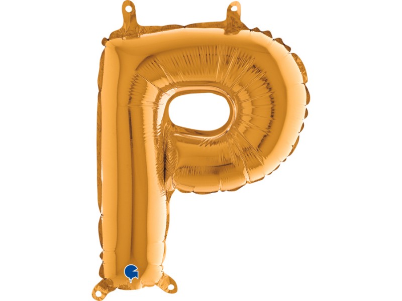 PALLONE MYLAR LETTERA " P " ORO CM.35 - L'Officina delle feste