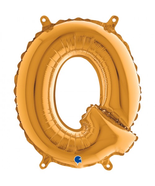 PALLONE MYLAR LETTERA " Q " ORO 35CM - L'Officina delle feste