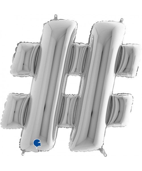 PALLONE MYLAR MEGA - ARGENTO 102CM - L'Officina delle feste