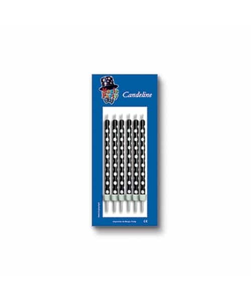 CANDEL. POIS NERO 6 PZ H 10 CM