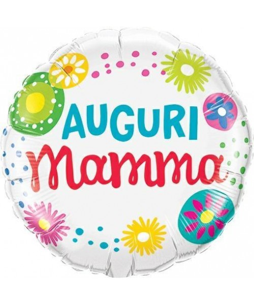 PALLONE MYLAR 9" AUGURI MAMMA 23CM. - L'Officina delle feste