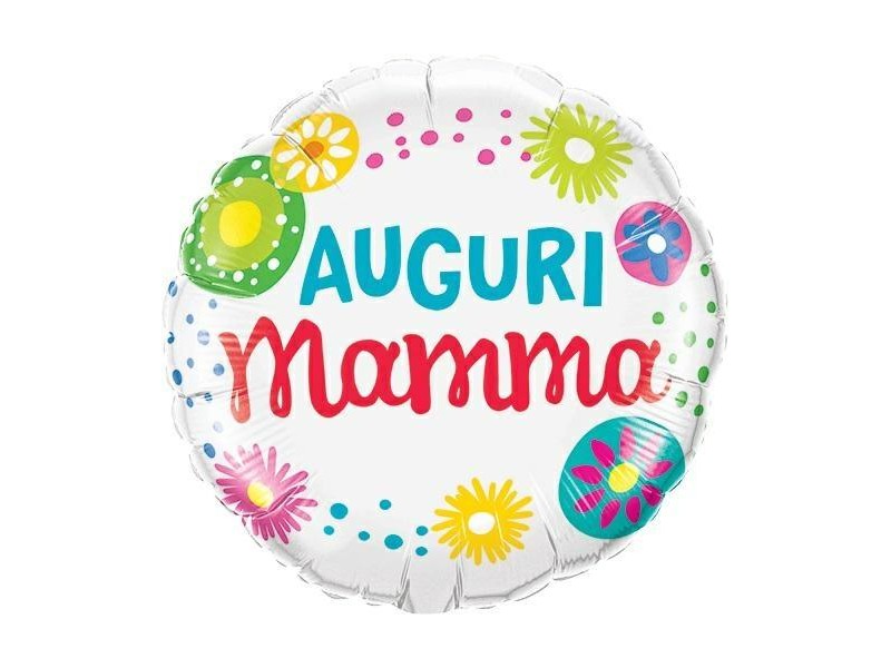 PALLONE MYLAR 9" AUGURI MAMMA 23CM. - L'Officina delle feste