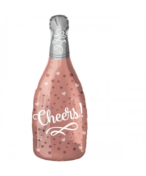 PALLONE MYLAR JUNIOR BOTTIGLIA CHEERS ROSE' 23CM - L'Officina