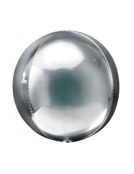 PALLONE MYLAR ORBZ SILVER 38X40CM - L'Officina delle feste
