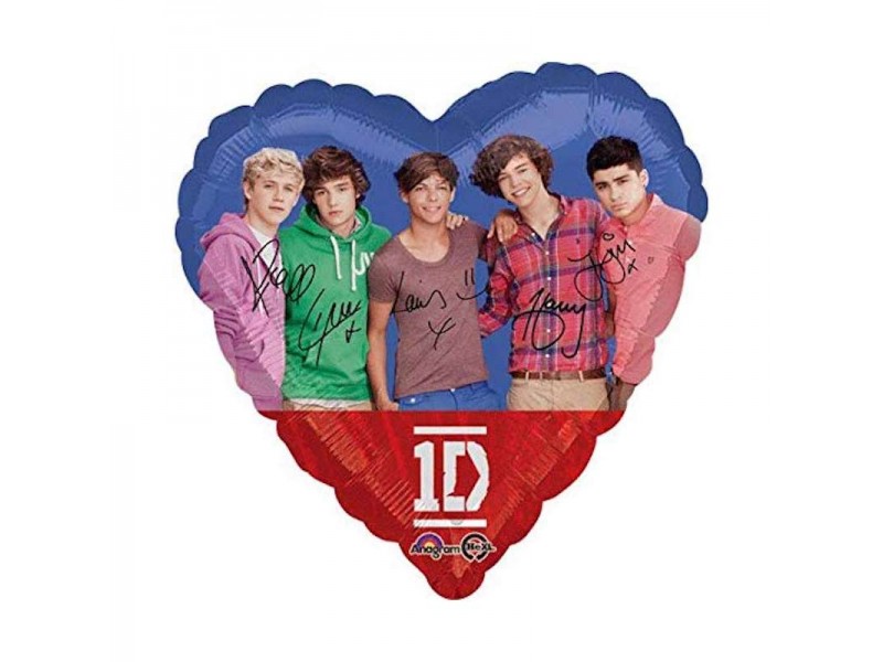 PALLONE MYLAR CUORE 18" 45CM 1D ONE DIRECTION - L'Officina