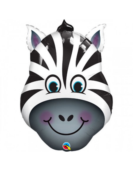 PALLONE MYLAR 32" TESTA ZEBRA CM.81 - L'Officina delle feste