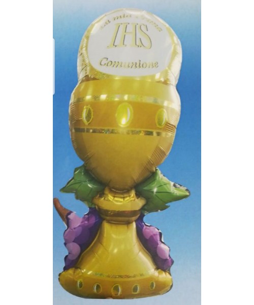 PALLONE MYLAR CALICE PRIMA COMUNIONE - L'Officina delle feste