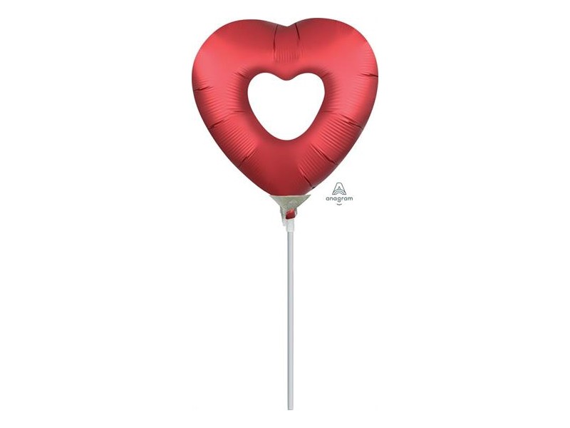 PALLONE MYLAR CUORE RED 9" 23CM VUOTO - L'Officina delle feste