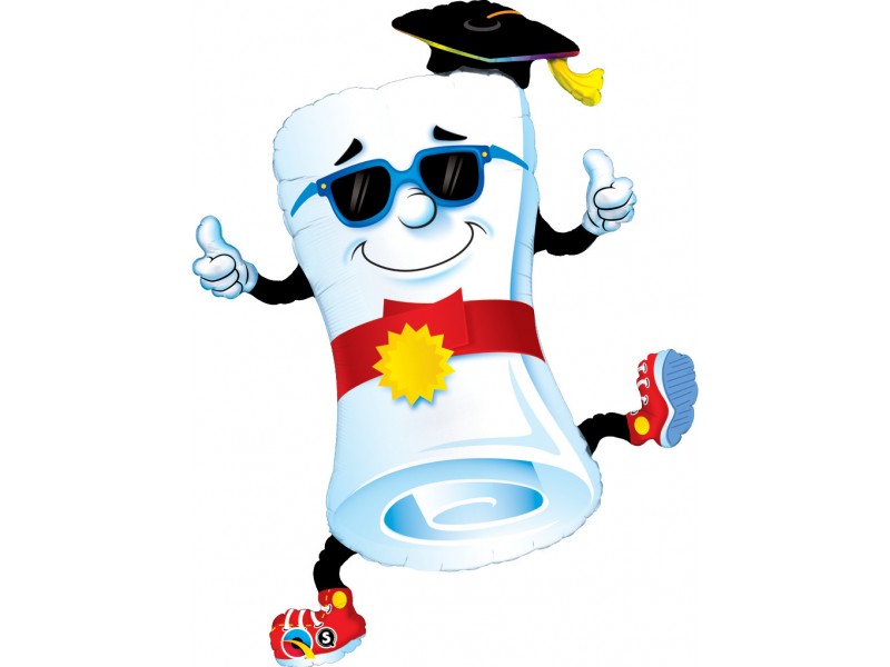 PALLONE MYLAR LAUREA MR. LAUREA PERGAMENA 94CM - L'Officina