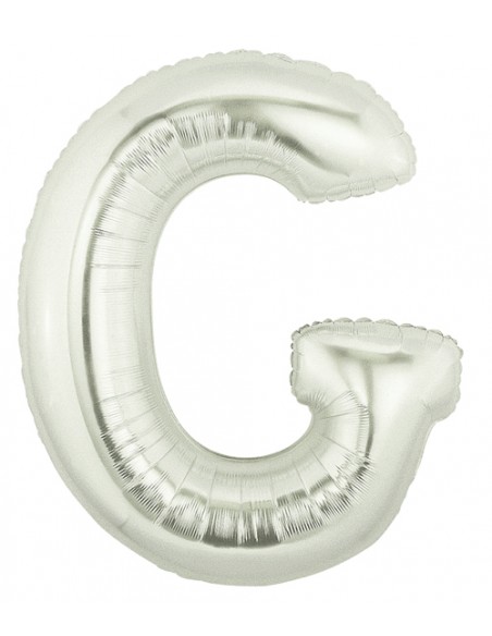 PALLONE MYLAR LETTERA " G " ARGENTO 35CM - L'Officina delle