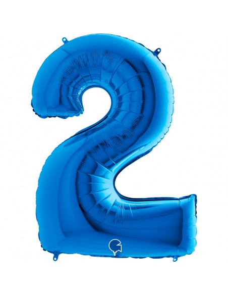 PALLONE MYLAR MEGA NUMERO N. 2 BLU 102CM - L'Officina delle PALLONE MYLAR MEGA NUMERO N. 2 BLU 102CM - L'Officina delle