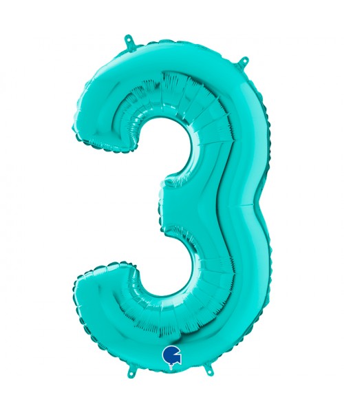 PALLONE MYLAR MEGA N. 3 TIFFANI 102CM - L'Officina delle feste
