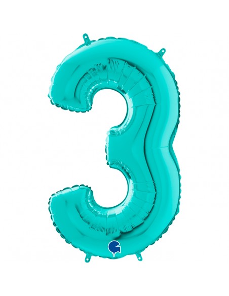 PALLONE MYLAR MEGA N. 3 TIFFANI 102CM - L'Officina delle feste