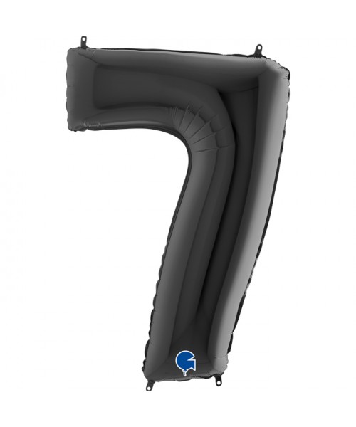 PALLONE MYLAR MEGA N. 7 NERO 102CM - L'Officina delle feste