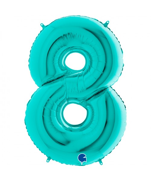 PALLONE MYLAR MEGA N. 8 TIFFANY 102CM - L'Officina delle feste