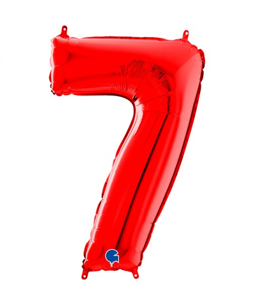 PALLONE MYLAR MEGA N. 7 ROSSO 102CM - L'Officina delle feste