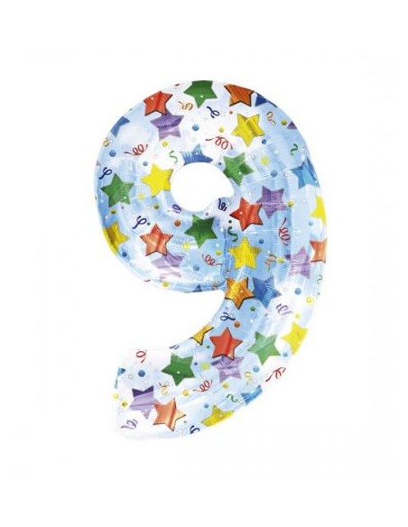 PALLONE MYLAR N.9 STARS CM.86 - L'Officina delle feste