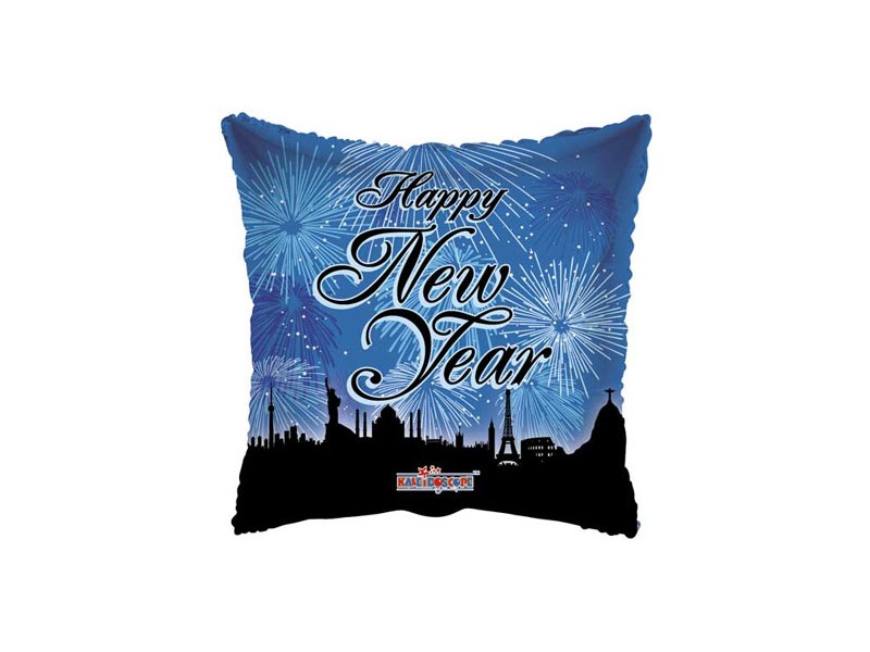 PALLONE MYLAR PILLOW HAPPY NEW YEAR CM. 45 - L'Officina delle