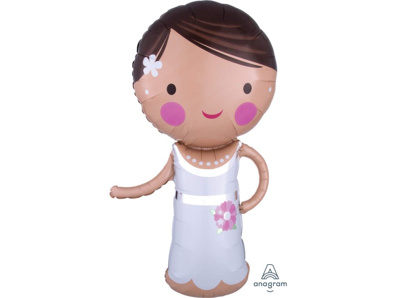 PALLONE MYLAR SPOSA H. 101 CM - L'Officina delle feste