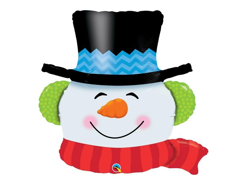 PALLONE MYLAR TESTA OMINO DI NEVE 36" CM. 91 - L'Officina delle