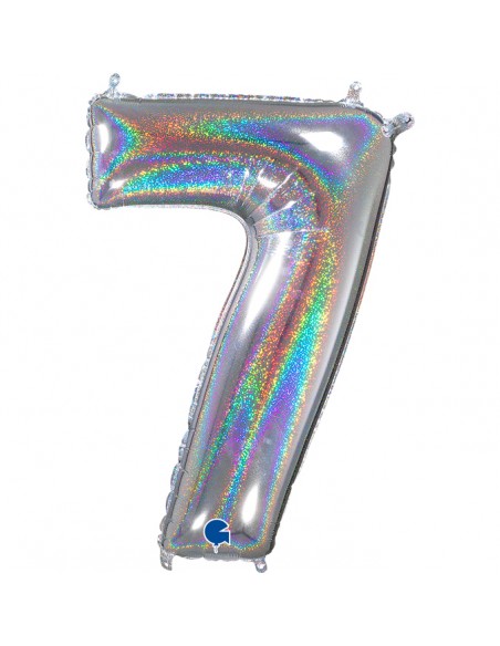 PALLONE MYLAR MEGA N. 7 GLITTER SILVER 102CM - L'Officina delle PALLONE MYLAR MEGA N. 7 GLITTER SILVER 102CM - L'Officina delle