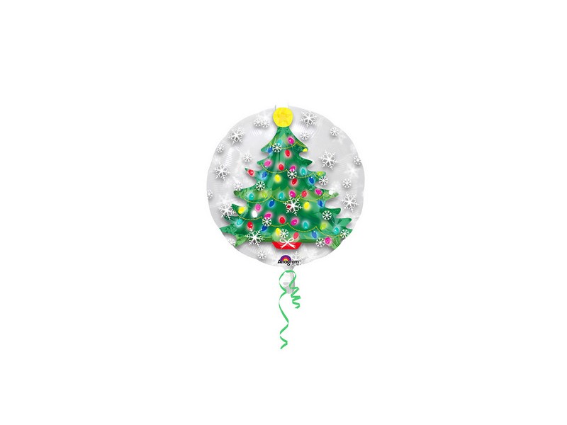 PALLONE PVC 23" - 60 cm CON ALBERO DI NATALE 1 pz - L'Officina