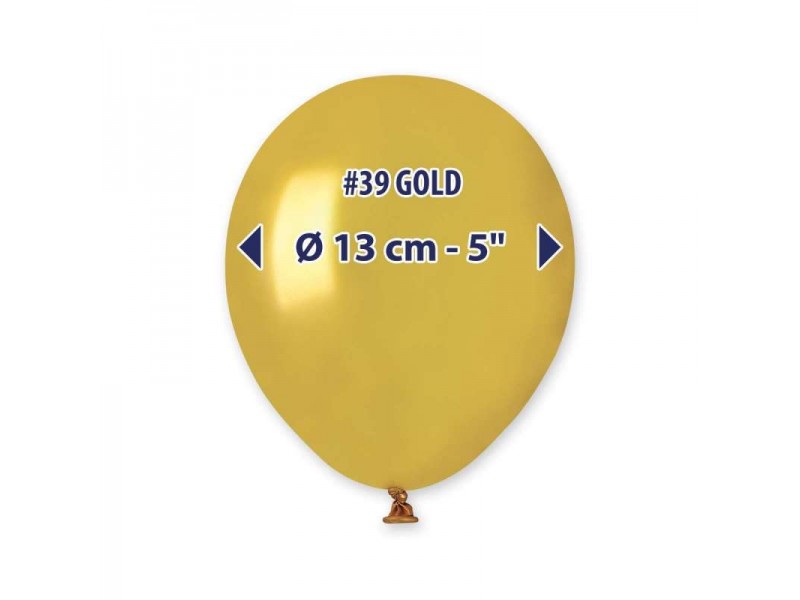 PALLONI LATTECE 5" PZ.100 ORO GOLD PERL - L'Officina delle feste