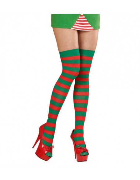 PARIGINE RIGATE ROSSO - VERDI 70 DEN - L'Officina delle feste