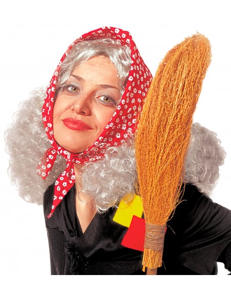 PARRUCCA BEFANA NONNA CON FOULARD - L'Officina delle feste