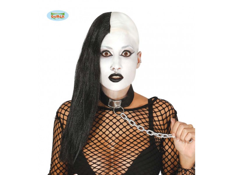 PARRUCCA META' NERA PUNK - L'Officina delle feste