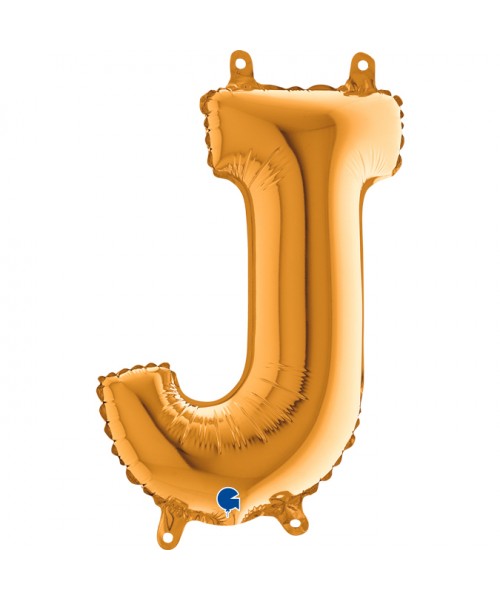 PALLONE MYLAR LETTERA " J " ORO CM. 35 - L'Officina delle feste