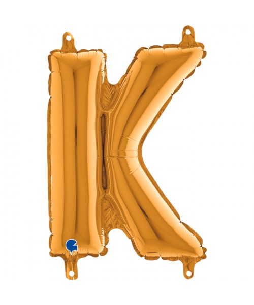 PALLONE MYLAR LETTERA " K " ORO CM. 35 - L'Officina delle feste