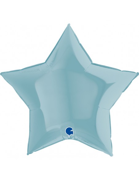 PALLONE MYLAR STELLA 36" CELESTE PASTELLO 91CM - L'Officina PALLONE MYLAR STELLA 36" CELESTE PASTELLO 91CM - L'Officina