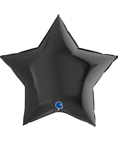 PALLONE MYLAR STELLA 36" NERO 91CM - L'Officina delle feste