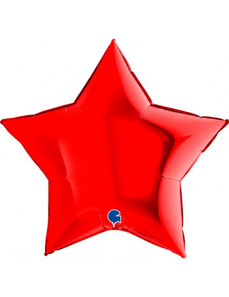 PALLONE MYLAR STELLA 36" ROSSO 91CM - L'Officina delle feste
