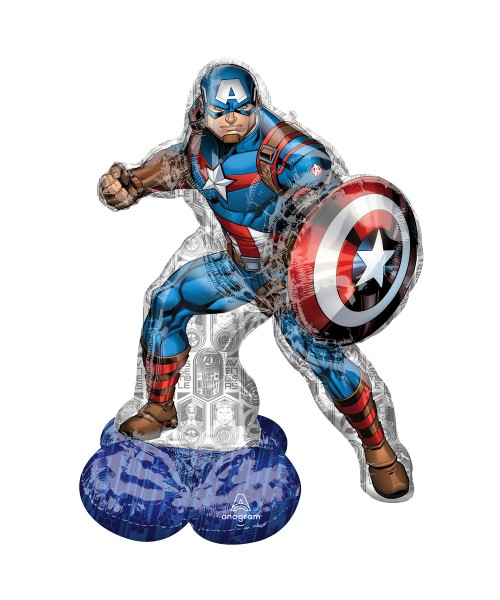 PALLONE MYLAR AIRLOONZ CAPITAN AMERICA AVENGERS 147CM -