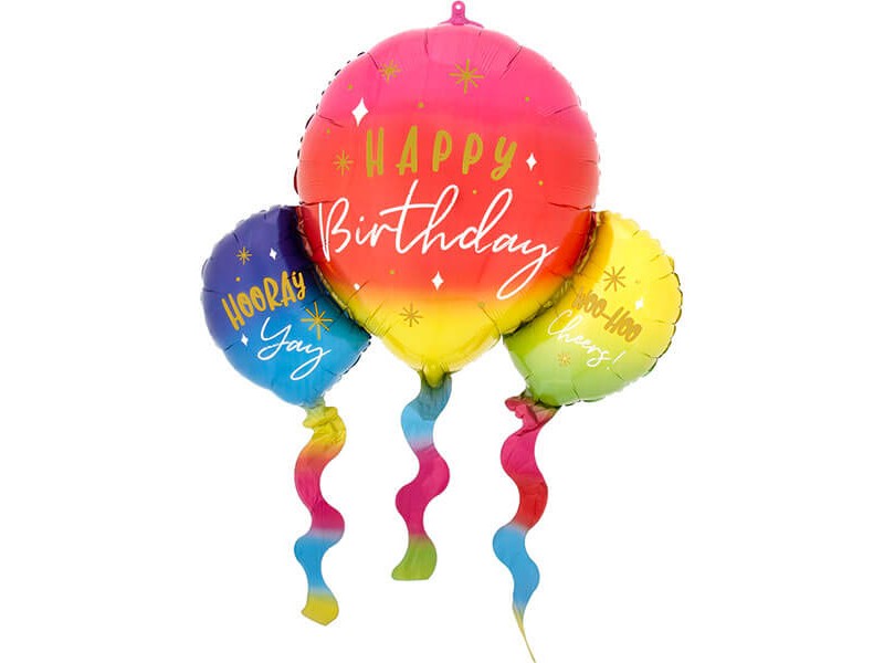 PALLONE MYLAR 36" PALLONI HAPPY BIRHDAY 91CM - L'Officina delle