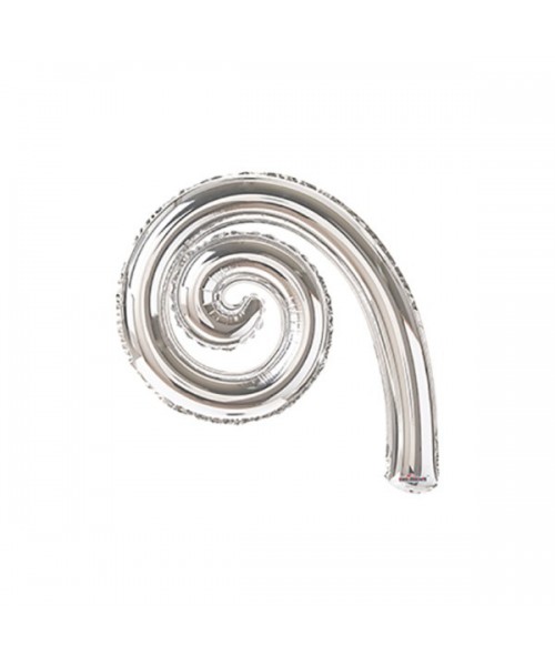 PALLONE MYLAR SPIRALINA ARGENTO 14" 5PZ - L'Officina delle feste