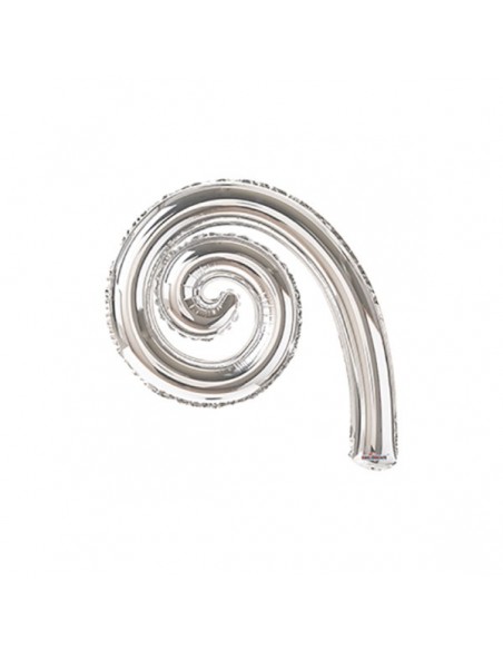 PALLONE MYLAR SPIRALINA ARGENTO 14" 5PZ - L'Officina delle feste